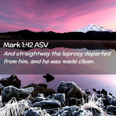 Picture 02 - Mark 1:42 ASV - And straightway the leprosy departed from him, - Bible Verse Picture