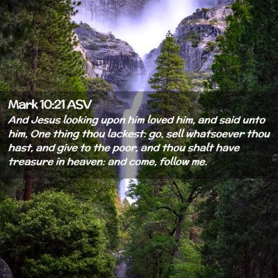 Picture 02 - Mark 10:21 ASV - And Jesus looking upon him loved him, and said - Bible Verse Picture
