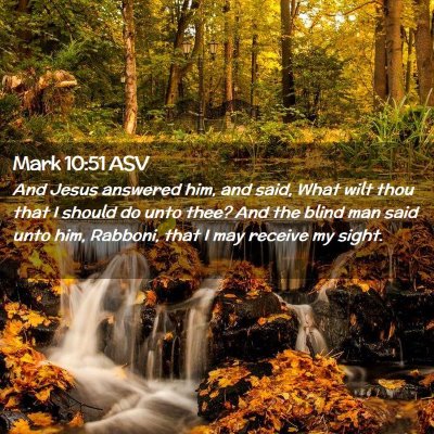 Picture 02 - Mark 10:51 ASV - And Jesus answered him, and said, What wilt thou - Bible Verse Picture