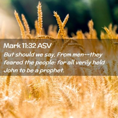 Picture 02 - Mark 11:32 ASV - But should we say, From men--they feared the - Bible Verse Picture
