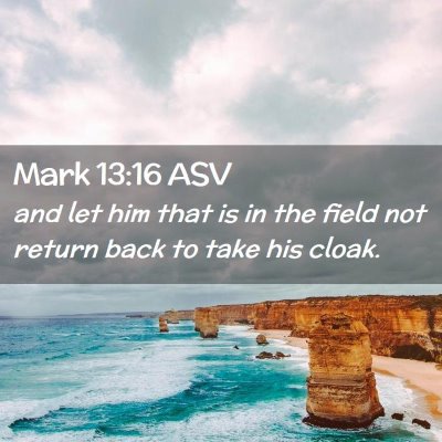 Picture 02 - Mark 13:16 ASV - and let him that is in the field not return back - Bible Verse Picture