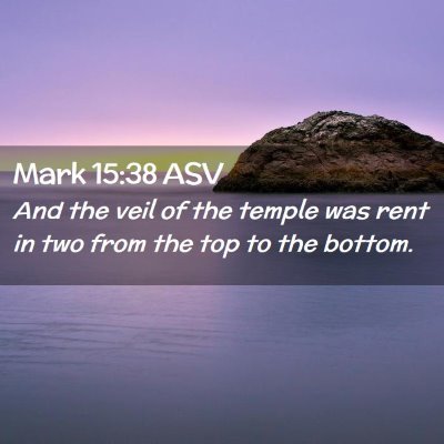 Picture 02 - Mark 15:38 ASV - And the veil of the temple was rent in two from - Bible Verse Picture