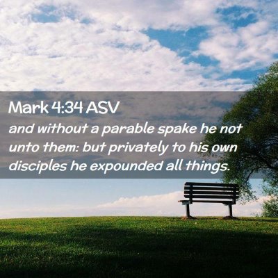 Picture 02 - Mark 4:34 ASV - and without a parable spake he not unto them: but - Bible Verse Picture