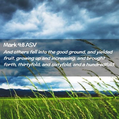 Picture 02 - Mark 4:8 ASV - And others fell into the good ground, and yielded - Bible Verse Picture