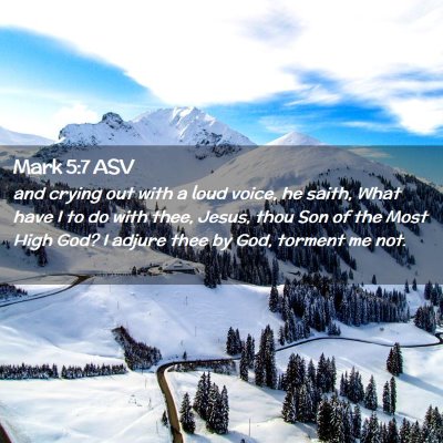 Picture 02 - Mark 5:7 ASV - and crying out with a loud voice, he saith, What - Bible Verse Picture