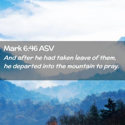 Picture 02 - Mark 6:46 ASV - And after he had taken leave of them, he departed - Bible Verse Picture