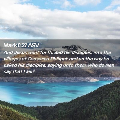 Picture 02 - Mark 8:27 ASV - And Jesus went forth, and his disciples, into the - Bible Verse Picture