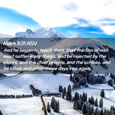 Picture 02 - Mark 8:31 ASV - And he began to teach them, that the Son of man - Bible Verse Picture