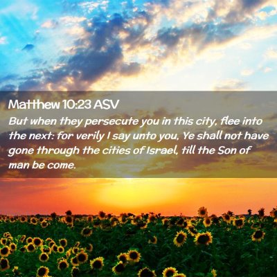 Picture 02 - Matthew 10:23 ASV - But when they persecute you in this city, flee - Bible Verse Picture