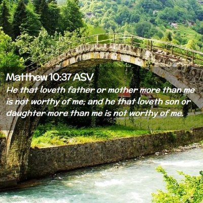 Picture 02 - Matthew 10:37 ASV - He that loveth father or mother more than me is - Bible Verse Picture
