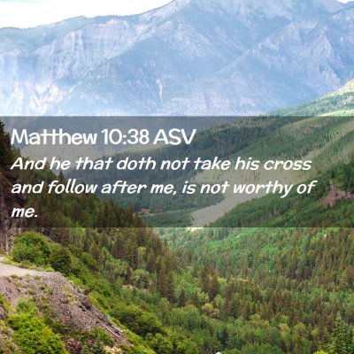 Picture 02 - Matthew 10:38 ASV - And he that doth not take his cross and follow - Bible Verse Picture