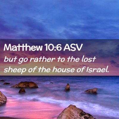 Picture 02 - Matthew 10:6 ASV - but go rather to the lost sheep of the house of - Bible Verse Picture