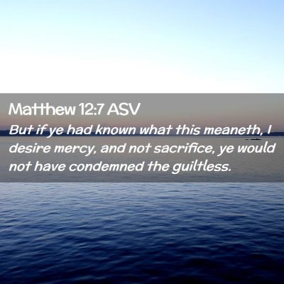 Picture 02 - Matthew 12:7 ASV - But if ye had known what this meaneth, I desire - Bible Verse Picture