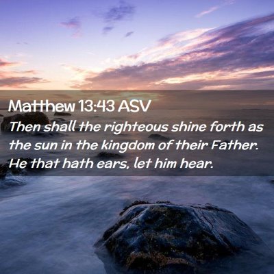 Picture 02 - Matthew 13:43 ASV - Then shall the righteous shine forth as the sun - Bible Verse Picture