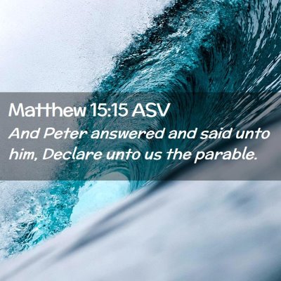Picture 02 - Matthew 15:15 ASV - And Peter answered and said unto him, Declare - Bible Verse Picture
