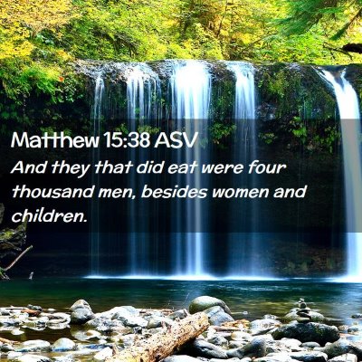 Picture 02 - Matthew 15:38 ASV - And they that did eat were four thousand men, - Bible Verse Picture