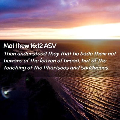 Picture 02 - Matthew 16:12 ASV - Then understood they that he bade them not beware - Bible Verse Picture