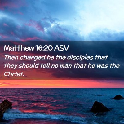 Picture 02 - Matthew 16:20 ASV - Then charged he the disciples that they should - Bible Verse Picture
