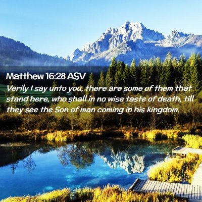 Picture 02 - Matthew 16:28 ASV - Verily I say unto you, there are some of them - Bible Verse Picture