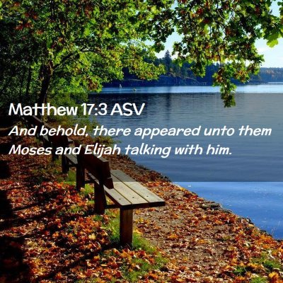 Picture 02 - Matthew 17:3 ASV - And behold, there appeared unto them Moses and - Bible Verse Picture