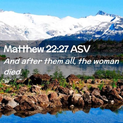 Picture 02 - Matthew 22:27 ASV - And after them all, the woman - Bible Verse Picture
