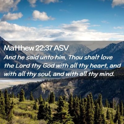 Picture 02 - Matthew 22:37 ASV - And he said unto him, Thou shalt love the Lord - Bible Verse Picture
