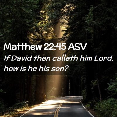 Picture 02 - Matthew 22:45 ASV - If David then calleth him Lord, how is he his - Bible Verse Picture