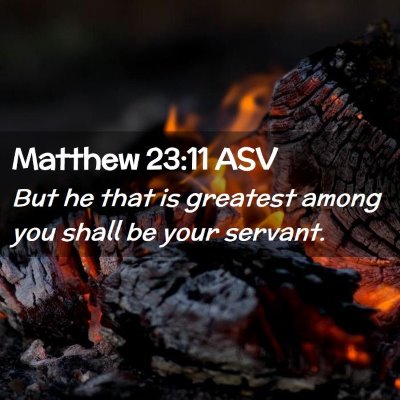 Picture 02 - Matthew 23:11 ASV - But he that is greatest among you shall be your - Bible Verse Picture