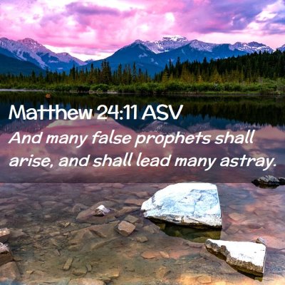 Picture 02 - Matthew 24:11 ASV - And many false prophets shall arise, and shall - Bible Verse Picture