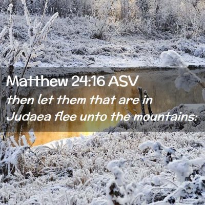 Picture 02 - Matthew 24:16 ASV - then let them that are in Judaea flee unto the - Bible Verse Picture