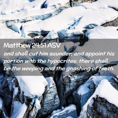Picture 02 - Matthew 24:51 ASV - and shall cut him asunder, and appoint his - Bible Verse Picture