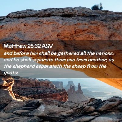 Picture 02 - Matthew 25:32 ASV - and before him shall be gathered all the nations: - Bible Verse Picture