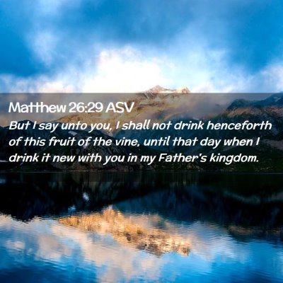 Picture 02 - Matthew 26:29 ASV - But I say unto you, I shall not drink henceforth - Bible Verse Picture
