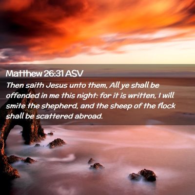Picture 02 - Matthew 26:31 ASV - Then saith Jesus unto them, All ye shall be - Bible Verse Picture