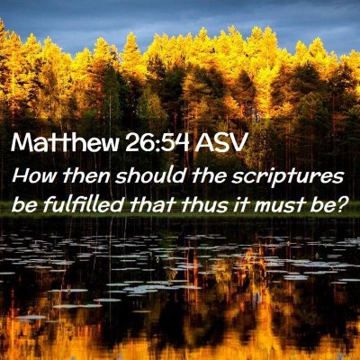 Picture 02 - Matthew 26:54 ASV - How then should the scriptures be fulfilled that - Bible Verse Picture