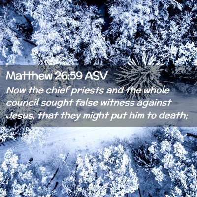 Picture 02 - Matthew 26:59 ASV - Now the chief priests and the whole council - Bible Verse Picture