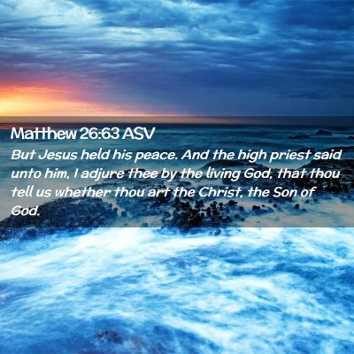 Picture 02 - Matthew 26:63 ASV - But Jesus held his peace. And the high priest - Bible Verse Picture
