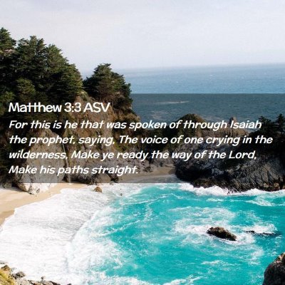 Picture 02 - Matthew 3:3 ASV - For this is he that was spoken of through Isaiah - Bible Verse Picture