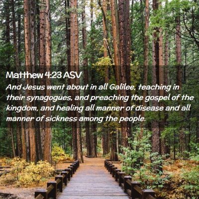 Picture 02 - Matthew 4:23 ASV - And Jesus went about in all Galilee, teaching in - Bible Verse Picture