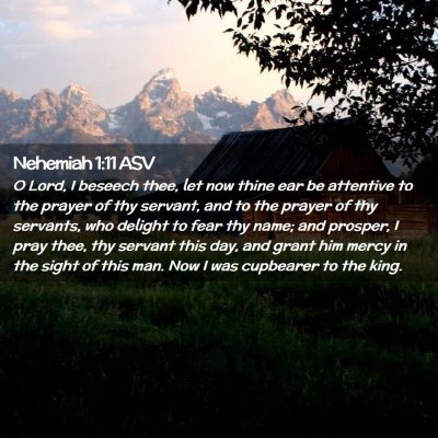 Picture 02 - Nehemiah 1:11 ASV - O Lord, I beseech thee, let now thine ear be - Bible Verse Picture