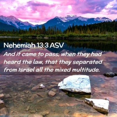 Picture 02 - Nehemiah 13:3 ASV - And it came to pass, when they had heard the law, - Bible Verse Picture