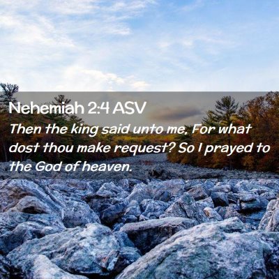 Picture 02 - Nehemiah 2:4 ASV - Then the king said unto me, For what dost thou - Bible Verse Picture