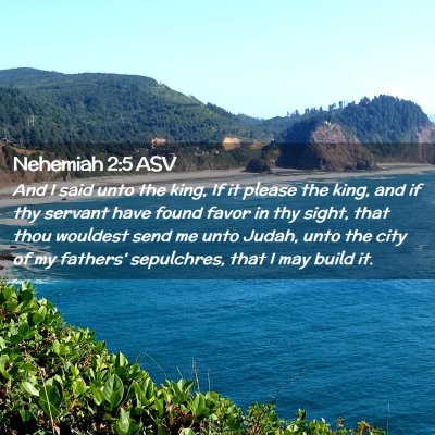 Picture 02 - Nehemiah 2:5 ASV - And I said unto the king, If it please the king, - Bible Verse Picture