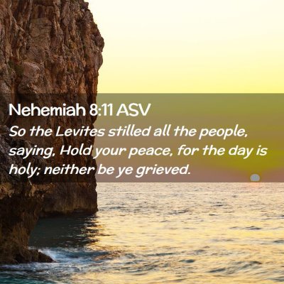 Picture 02 - Nehemiah 8:11 ASV - So the Levites stilled all the people, saying, - Bible Verse Picture