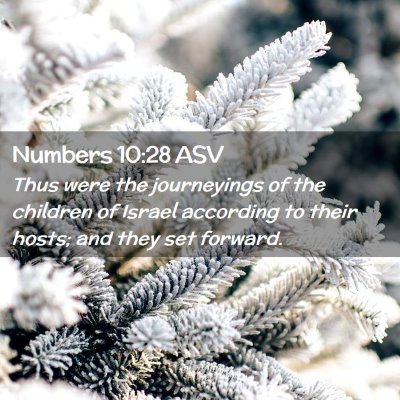 Picture 02 - Numbers 10:28 ASV - Thus were the journeyings of the children of - Bible Verse Picture
