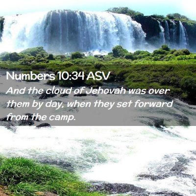 Picture 02 - Numbers 10:34 ASV - And the cloud of Jehovah was over them by day, - Bible Verse Picture