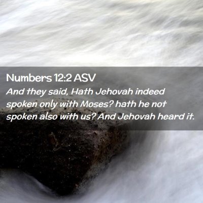 Picture 02 - Numbers 12:2 ASV - And they said, Hath Jehovah indeed spoken only - Bible Verse Picture