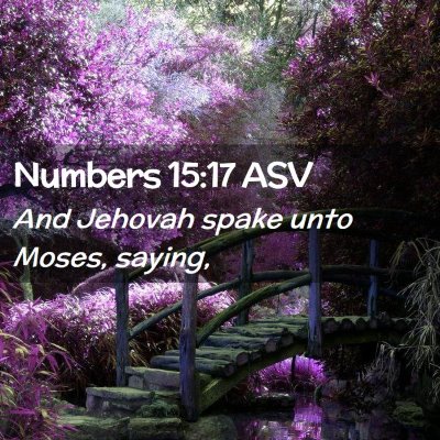 Picture 02 - Numbers 15:17 ASV - And Jehovah spake unto Moses, - Bible Verse Picture