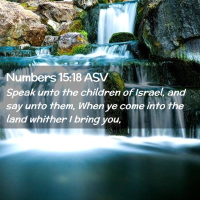 Picture 02 - Numbers 15:18 ASV - Speak unto the children of Israel, and say unto - Bible Verse Picture