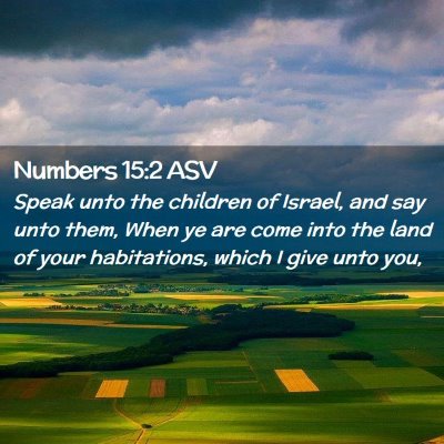 Picture 02 - Numbers 15:2 ASV - Speak unto the children of Israel, and say unto - Bible Verse Picture